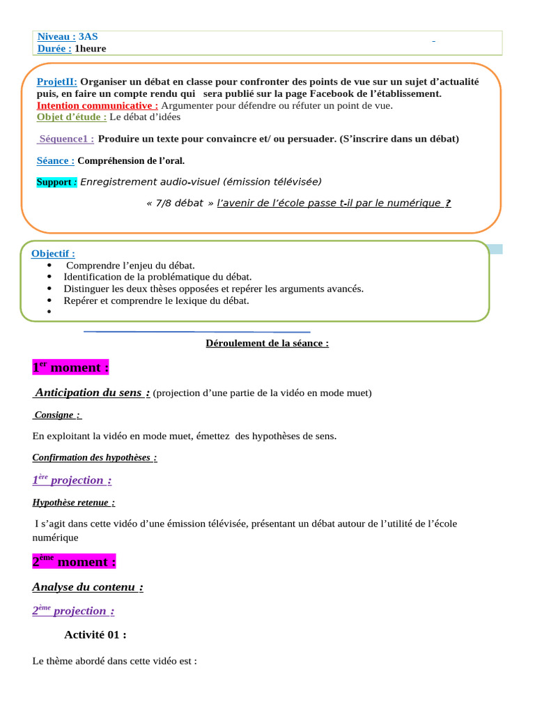 Co Fiche Prof | PDF