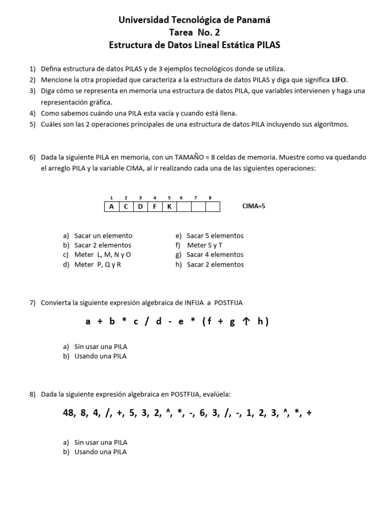 Tarea No 2 - Pilas | PDF