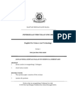 6355/1 English For Science and Technology Kertas 1 September 2004