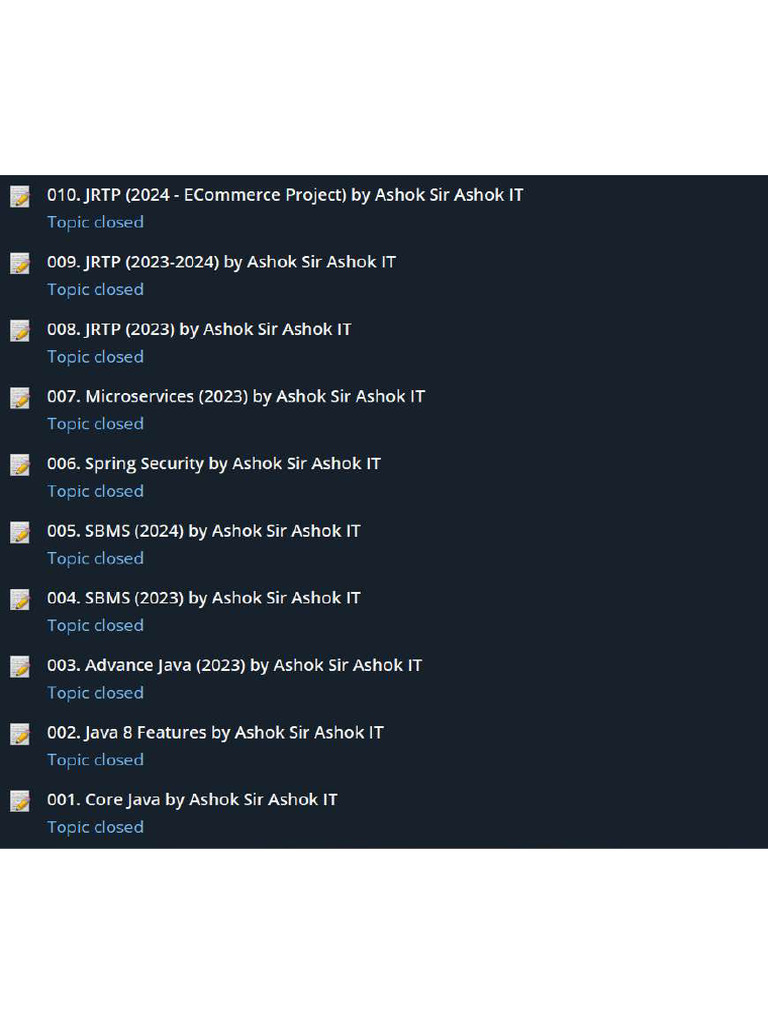 Course List | PDF