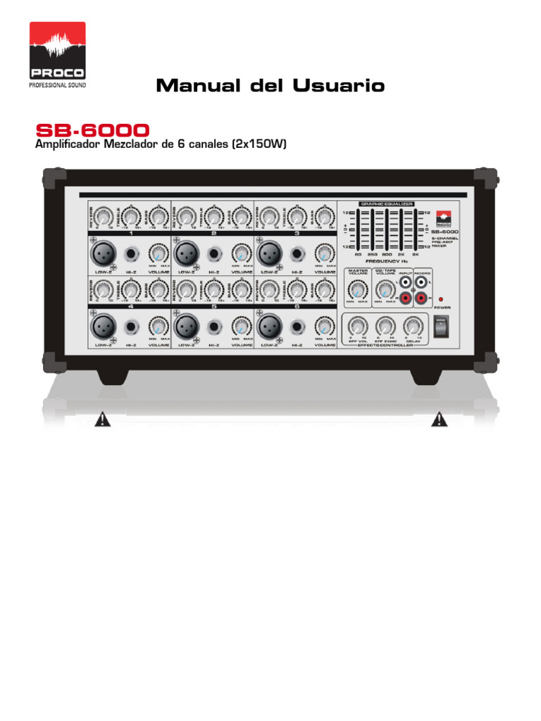 Proco_sb6000_acr4 | PDF | Micrófono | Altoparlante