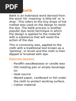 Step-by-Step Batik Making Process | PDF