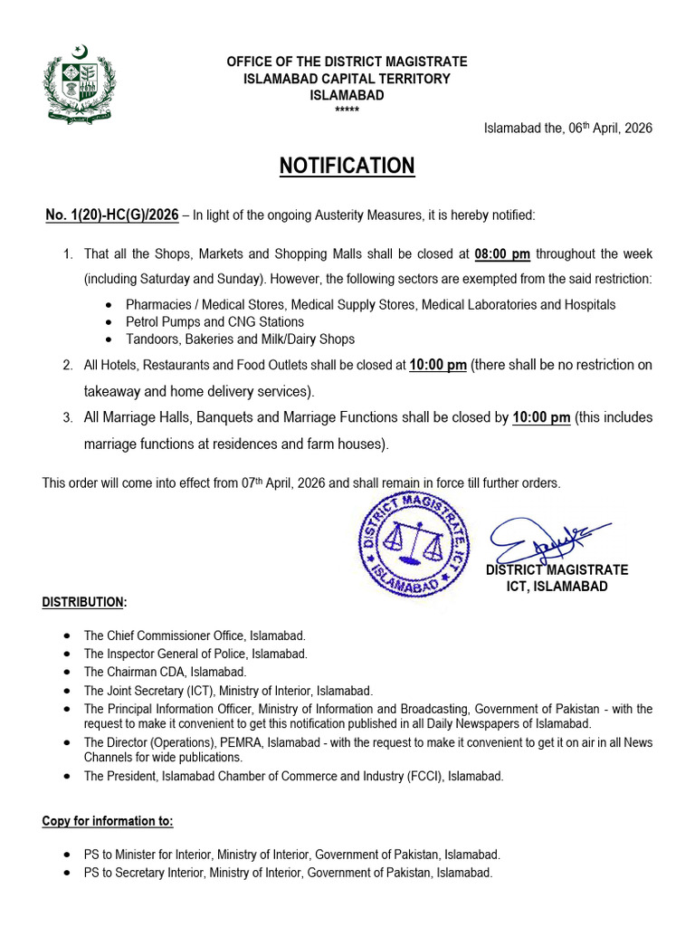 Notification Austerity Measures 07-04-2026_260406_221005 | PDF