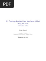 R: Creating Graphical User Interfaces (Guis) Using The TCLTK