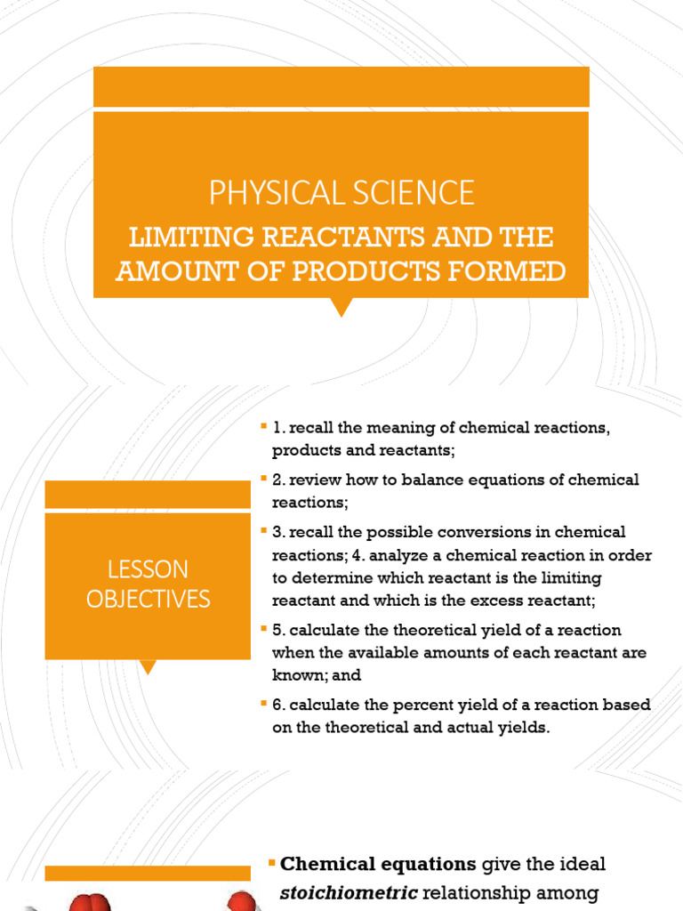 Physical Science Balancing Stoichiometry | PDF | Stoichiometry ...