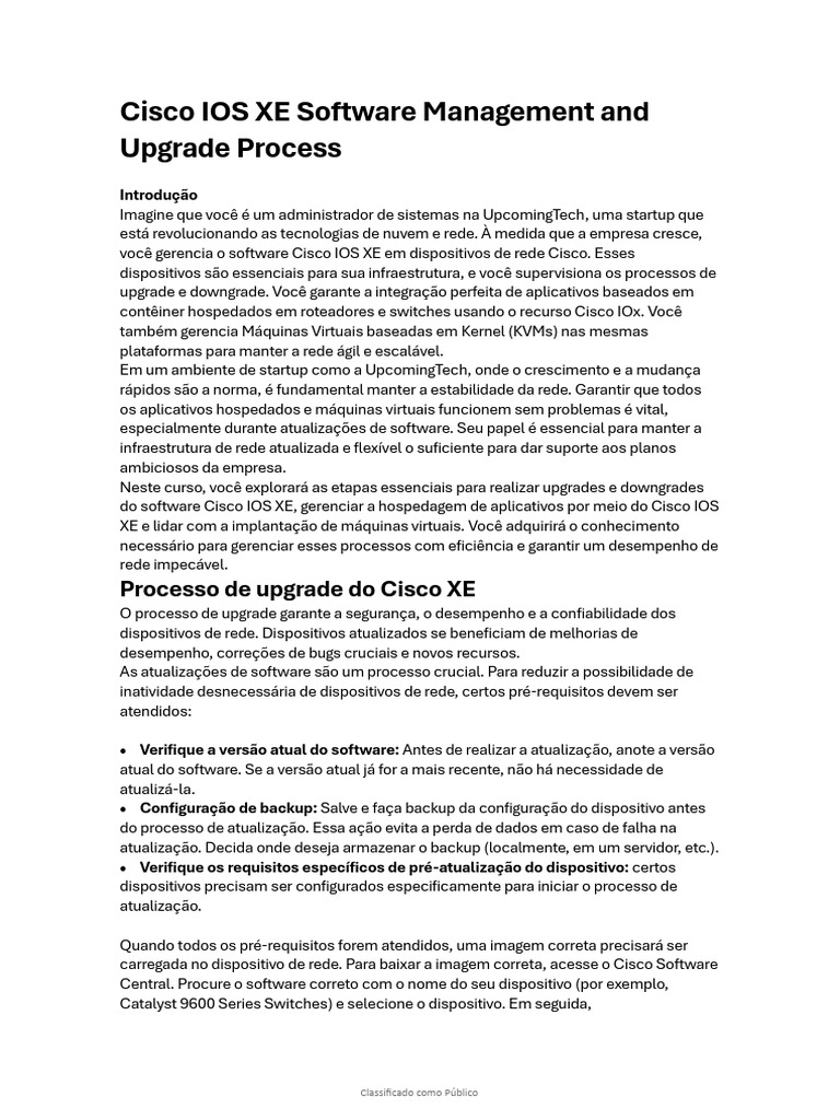 4- IOS XE Software Management and Upgrade Process | PDF | Rede de ...