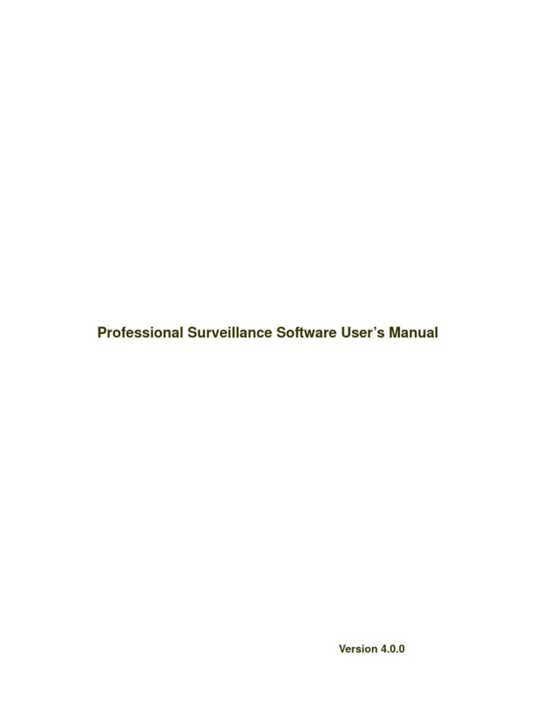 Professional Surveillance Software Guide | PDF | Button (Computing ...