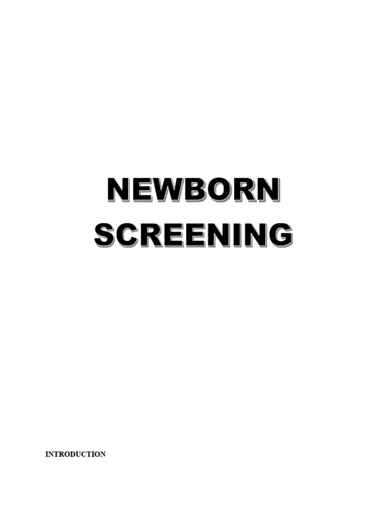 Newborn Screening | PDF