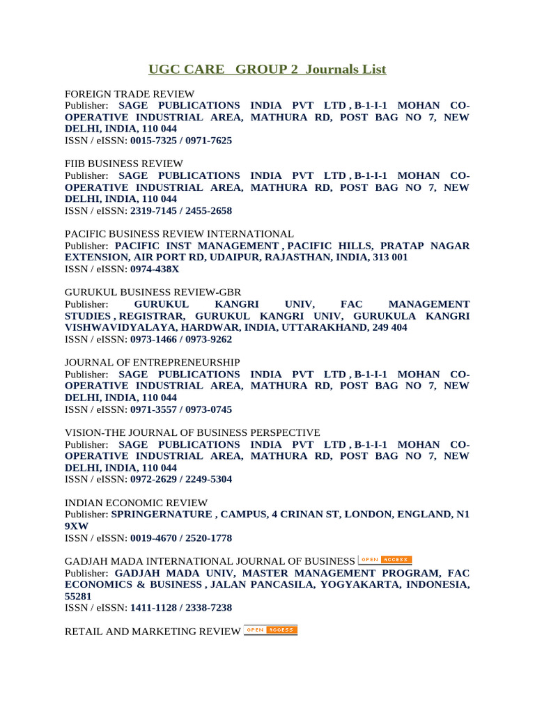 Journals List | PDF