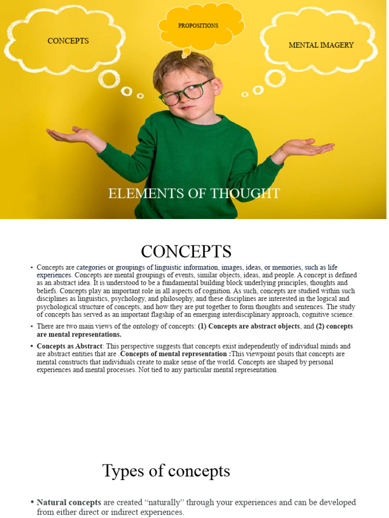 Elements of Thought!! | PDF | Concept | Mental Image