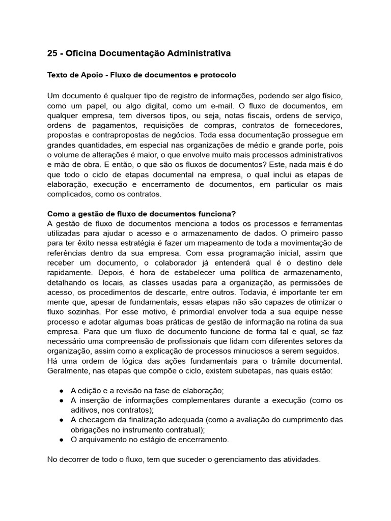 Oficina Documentação Administrativa | PDF