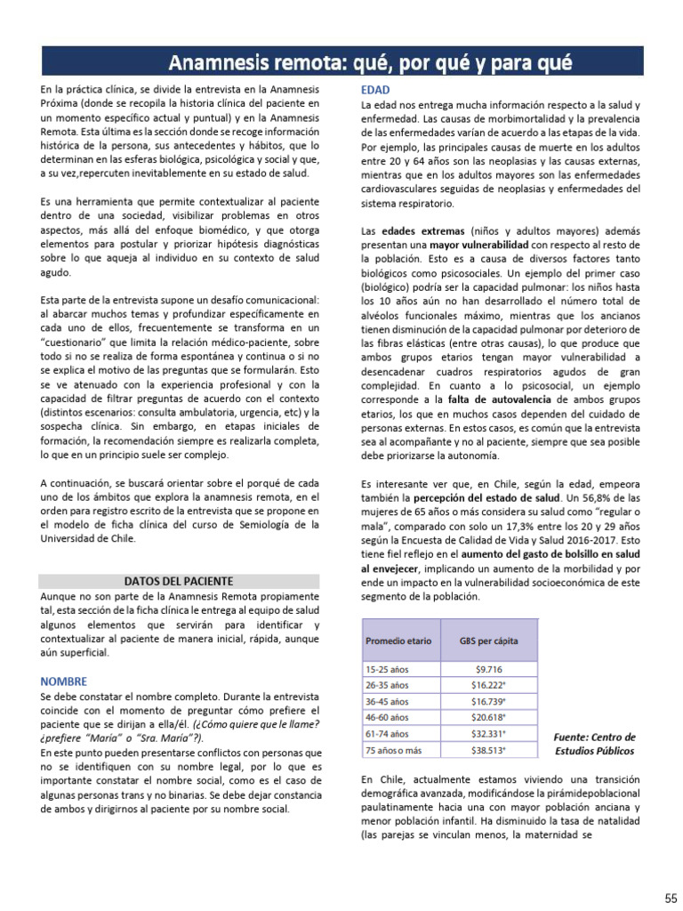 Manual UCH 2023. Anamnesis remota. Semiología | PDF | Cáncer | Alcoholismo