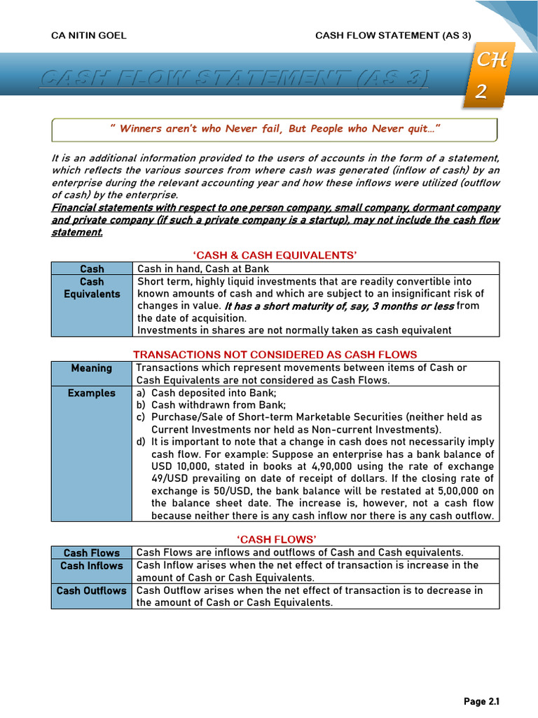 2 Cash Flow Statement | PDF | Income Statement | Equity (Finance)
