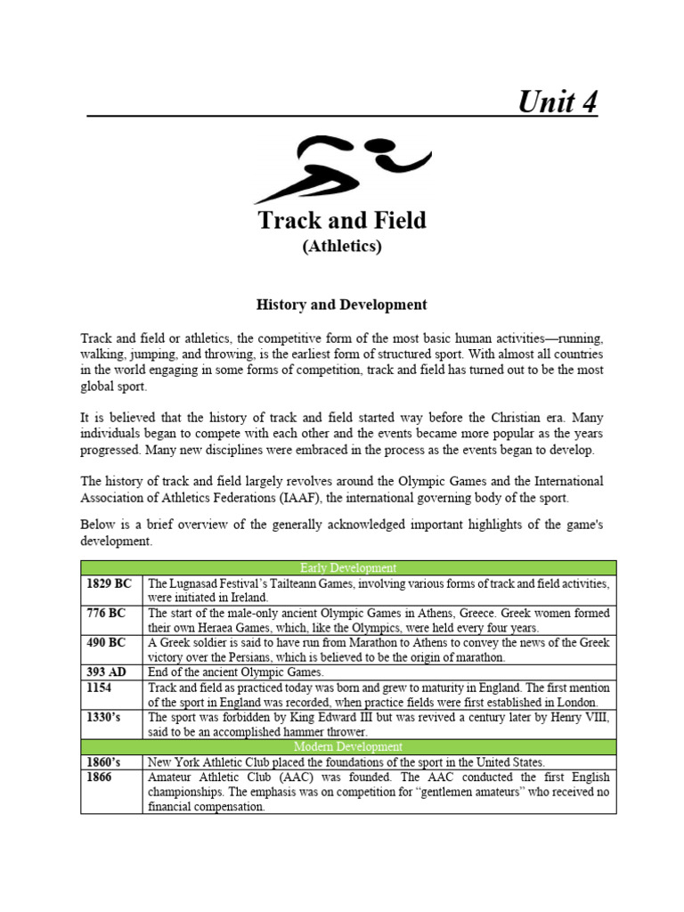 Track and Field With Revision | PDF | Track And Field | Individual Sports