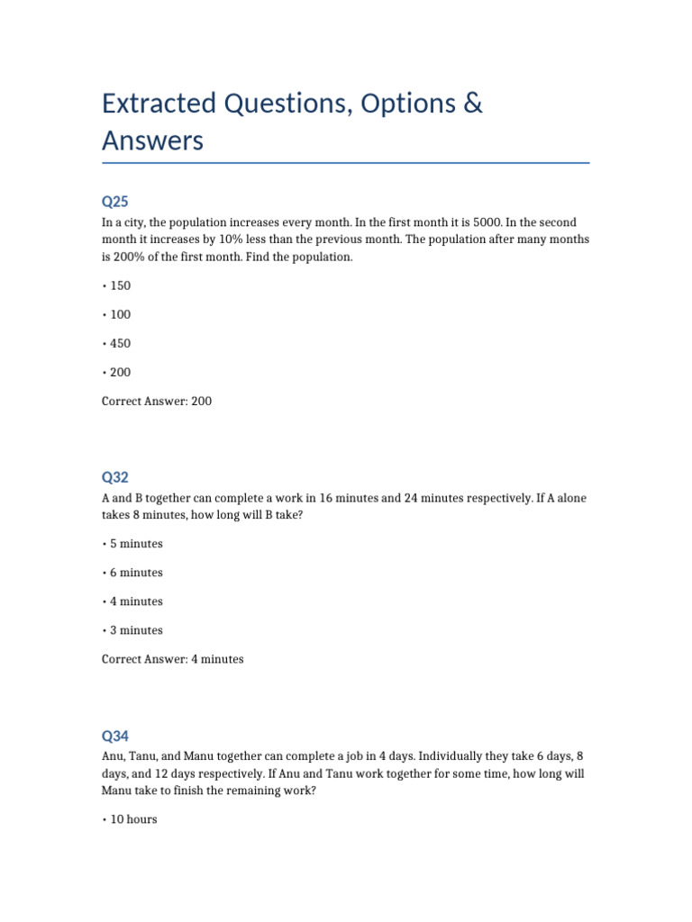 Extracted Questions | PDF