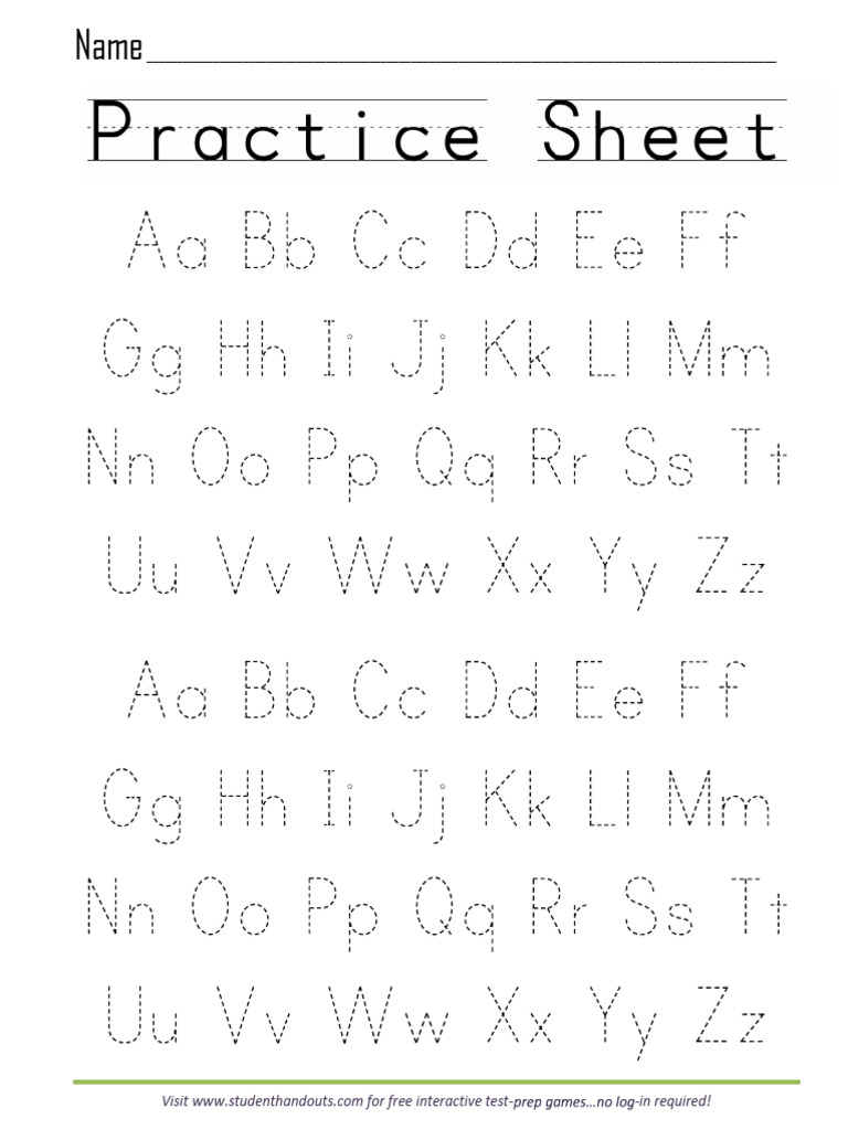 ABCD Practice Sheet_For Both Side | PDF