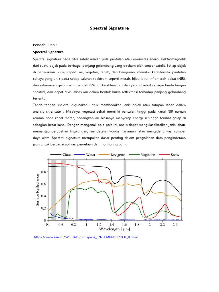 Tugas 1 Spectral Signature | PDF