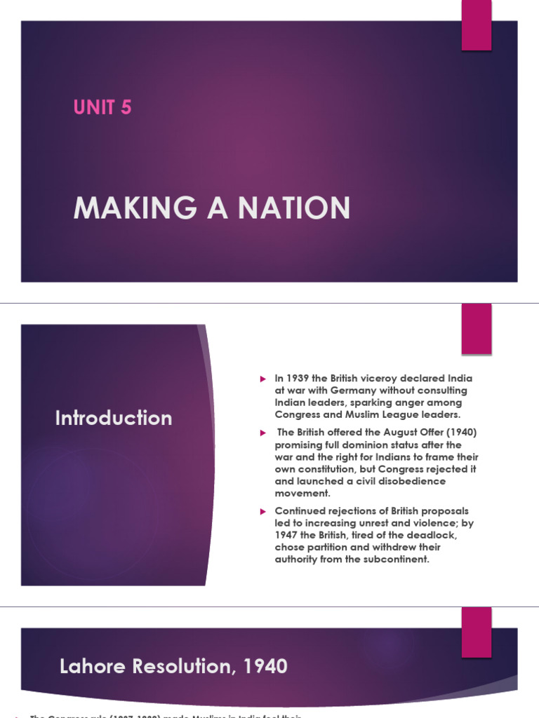 Making a Nation 6777 | PDF | Muhammad Ali Jinnah | Partition Of India