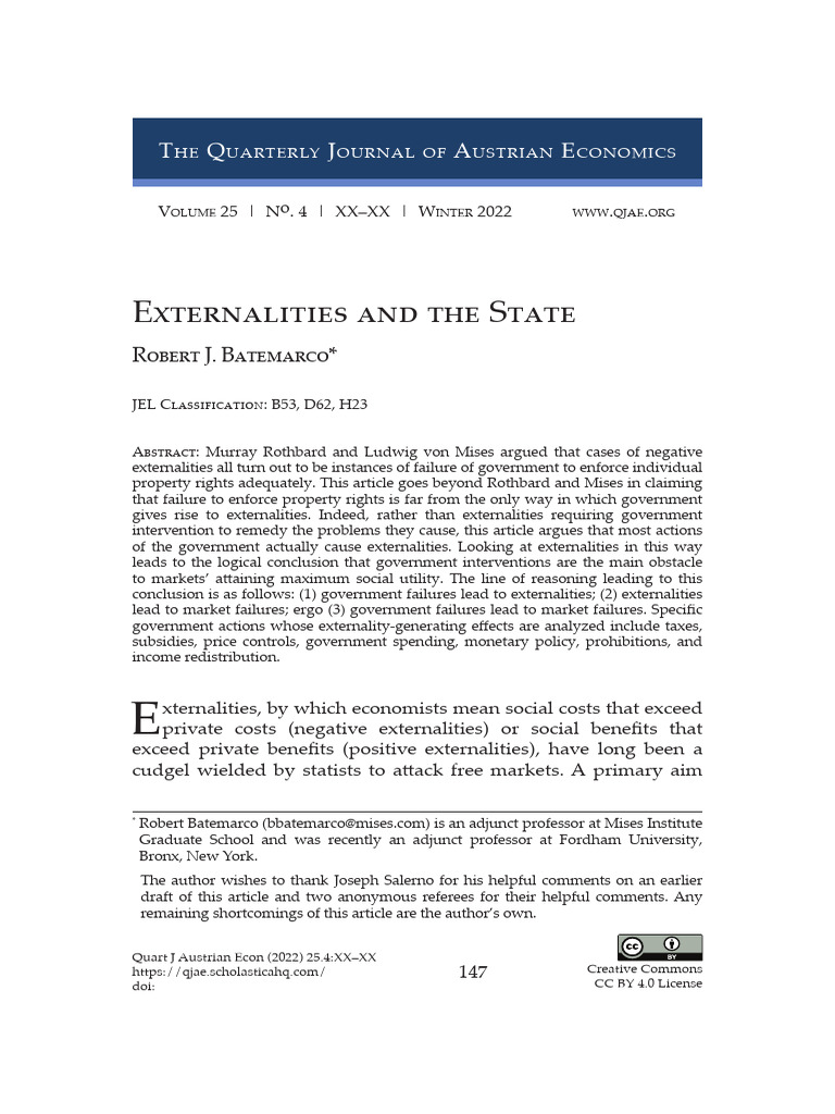 Externalities_and_the_State | PDF | Externality | Taxes