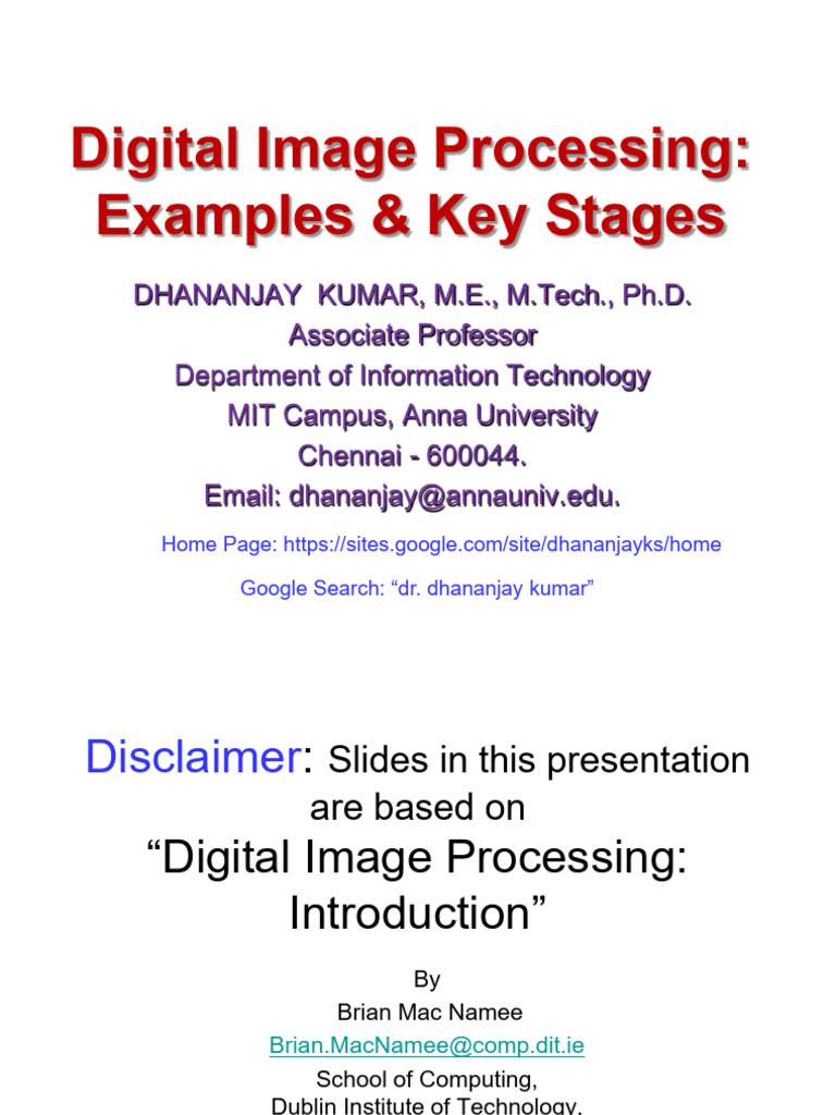 DIP Examples & Key Stages | PDF | Digital Image | Image Segmentation