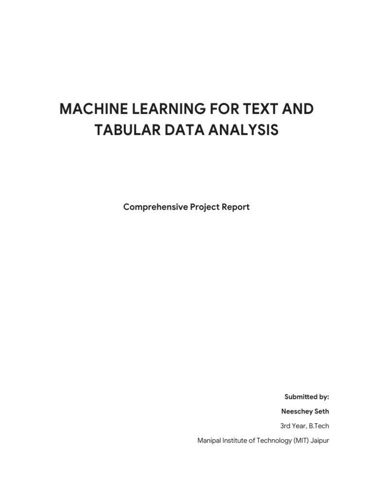 Machine Learning Project Report Generation | PDF | Principal Component ...
