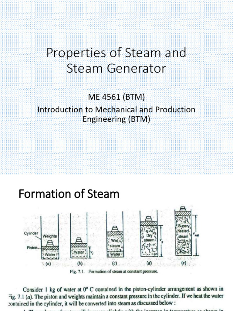 Thermodynamics - Lecture 4 - Steam Formation and Properties of Steam | PDF
