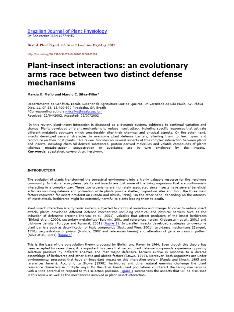 Insect Plant Interaction Brazil | PDF