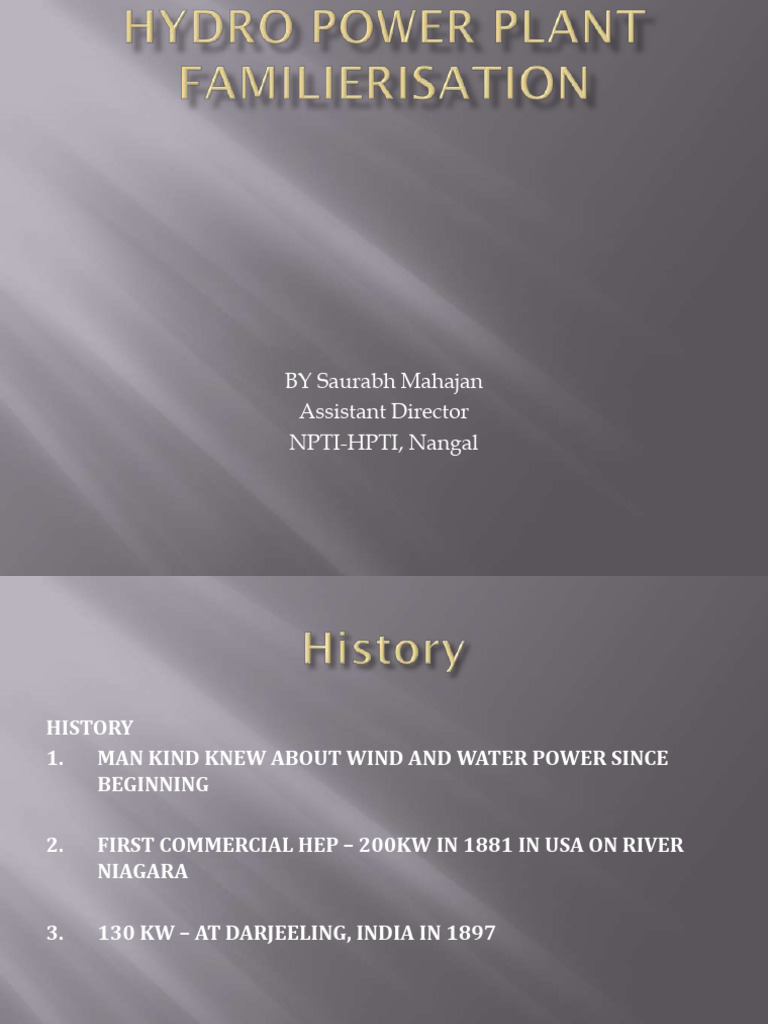 Intro to Hydro Power | PDF