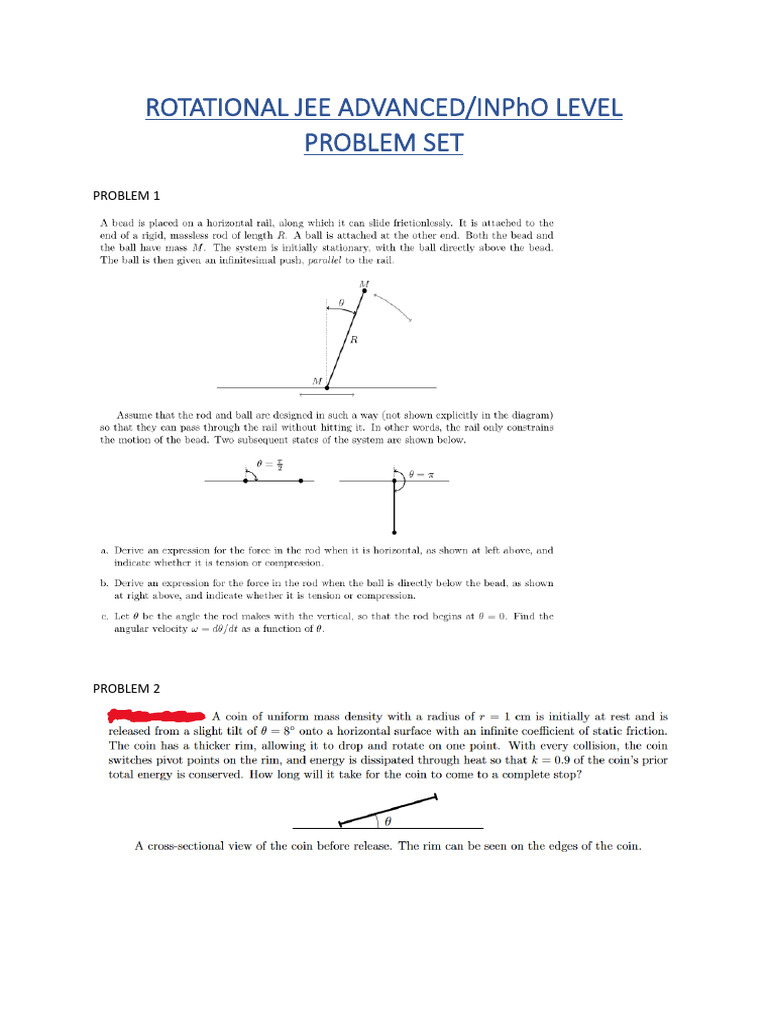 Rotational Jee Advanced and Inpho | PDF