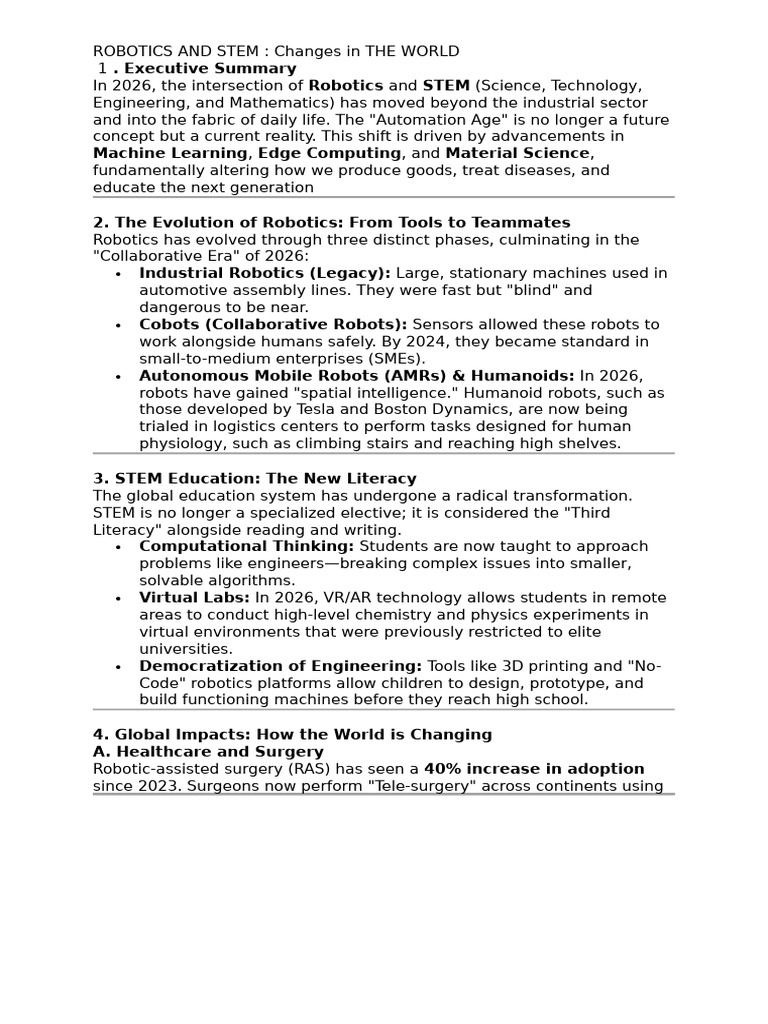 Robotics and Stem | PDF
