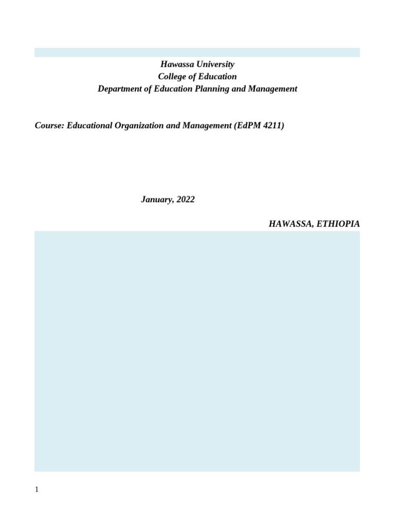 Introduction to Educational Management ( EdPM 2021)-1 | PDF | Science ...