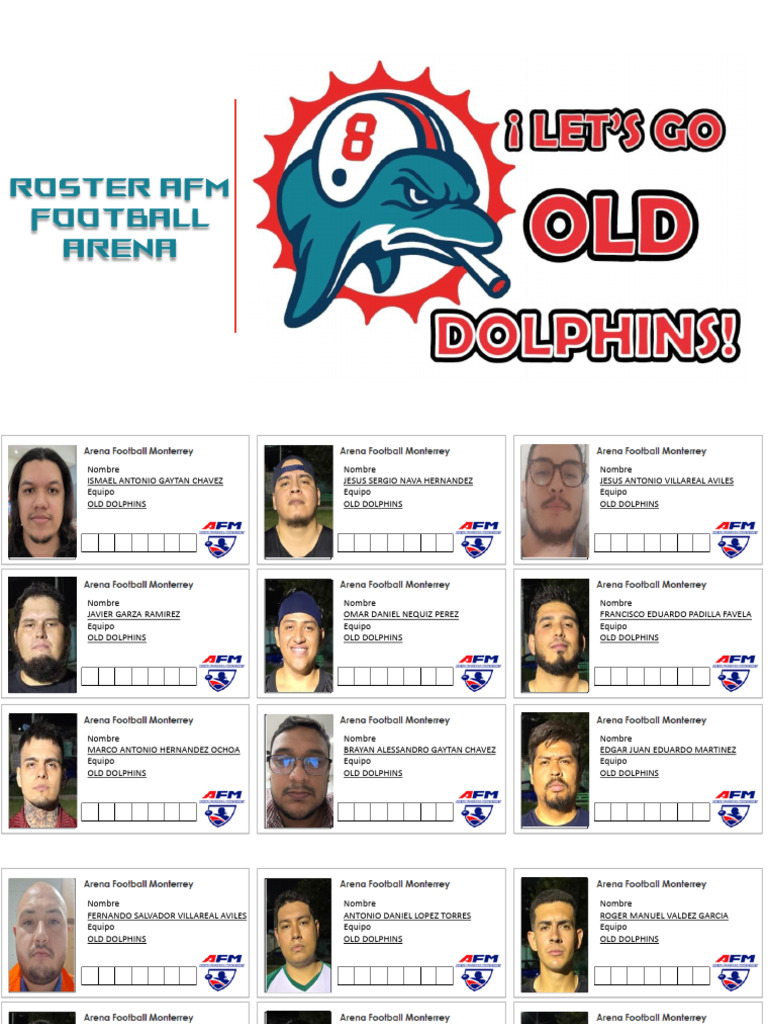 Roster Old Dolphins PDF | PDF