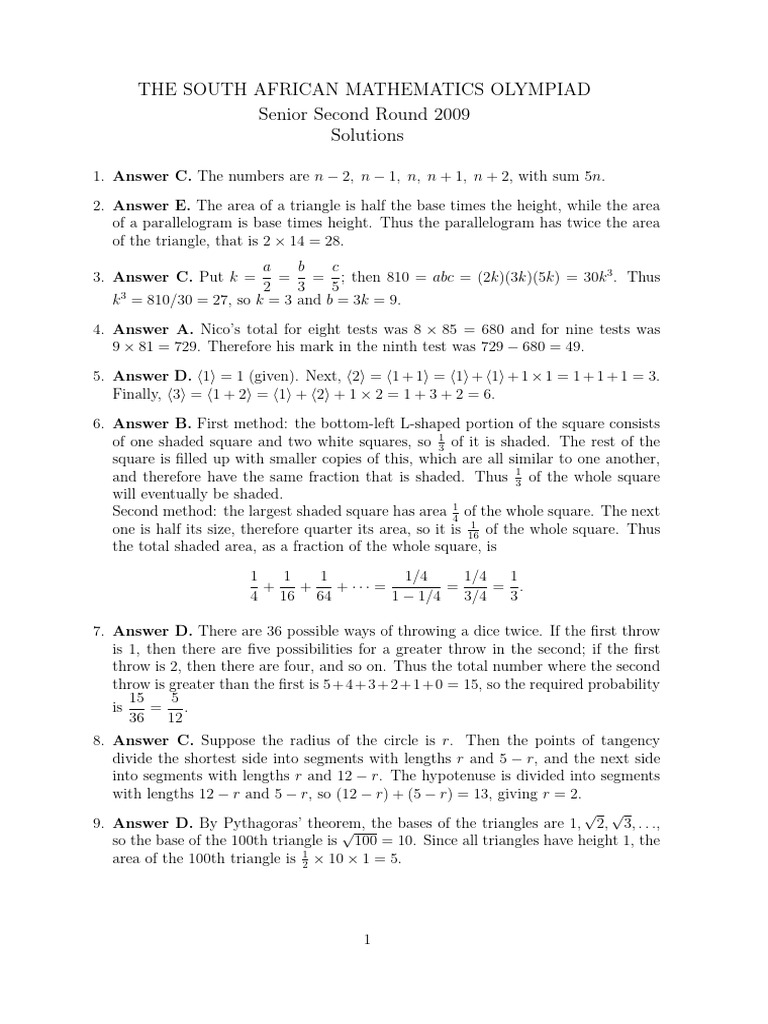 s2s2009 | PDF | Area | Square Root