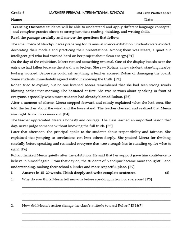 End Term Practice Sheet | PDF
