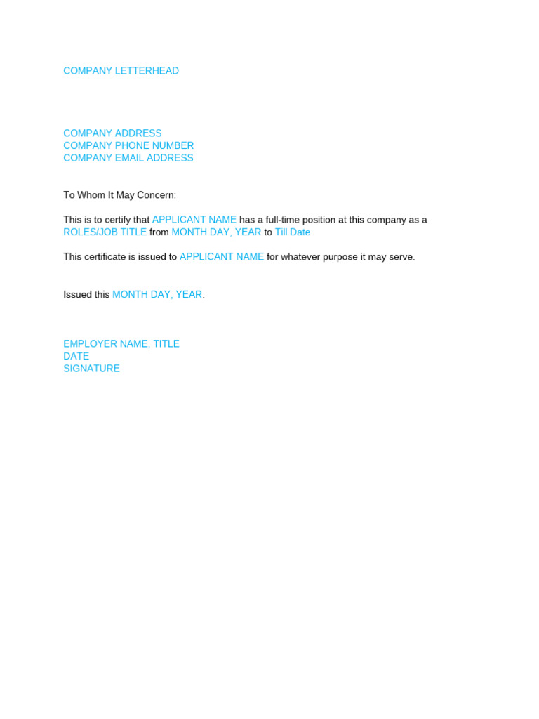 LOR Format | PDF