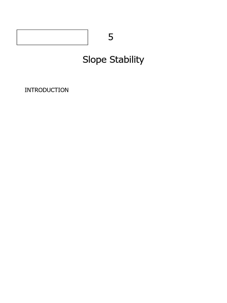 Slope Stability | PDF | Soil | Soil Science