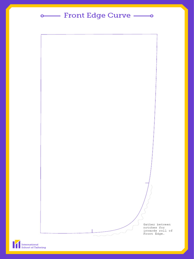 Front Edge Curve - Bespoke Jacket Ruler Template | PDF