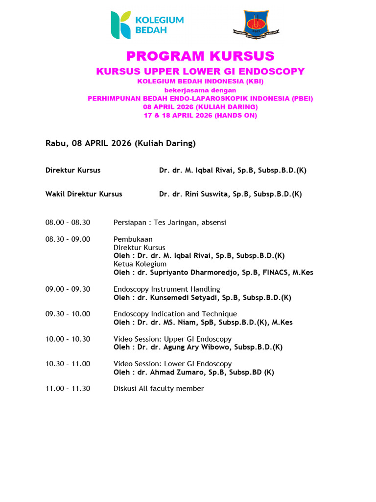 Program - Endoscopy April 2026 | PDF