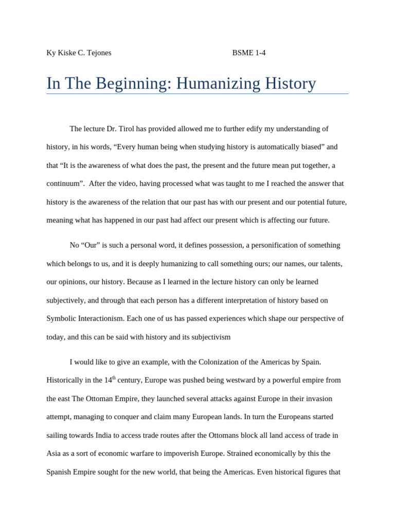 Humanizing History | PDF | Ottoman Empire
