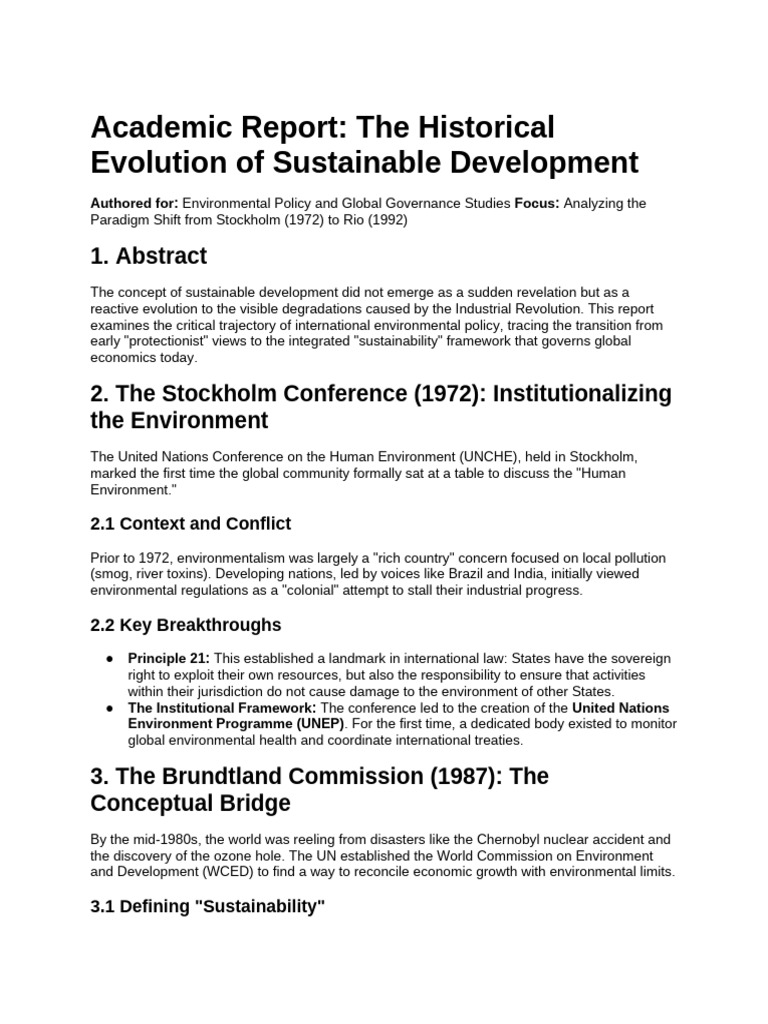 Comprehensive Analysis of Sustainable Development | PDF ...