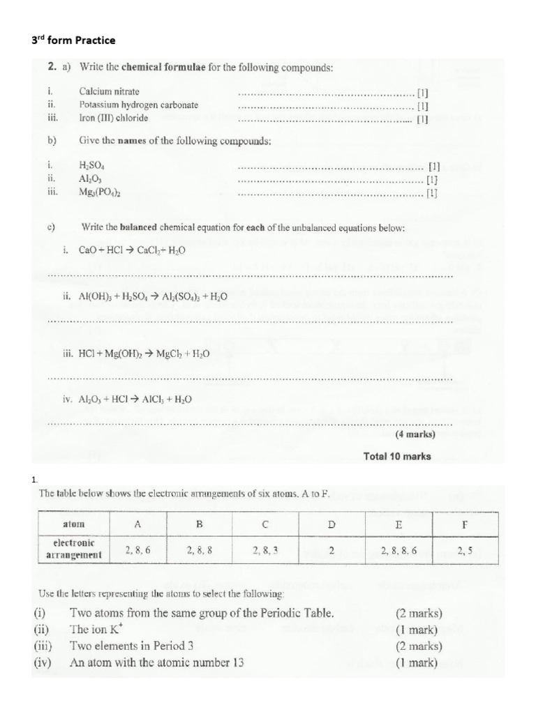 3rd Form Practice. Form3.4 May 27 2022 | PDF