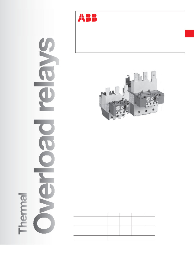 ABB Thermal Overload Relays | PDF | Relay | Electronics