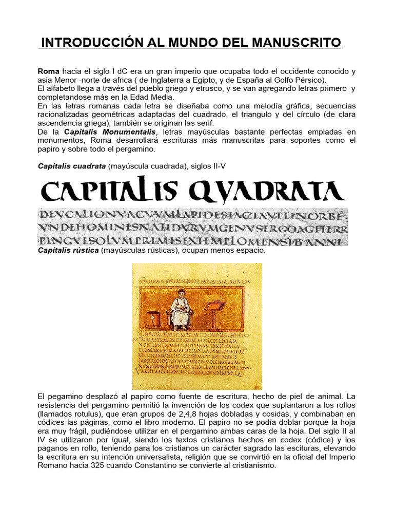 INTRODUCCIÓN AL MUNDO DEL MANUSCRITO MEDSIEVAL | PDF | Códice | Papiro