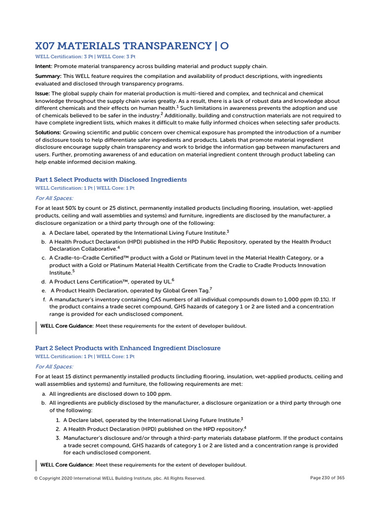 x07 Materials Transparency | PDF