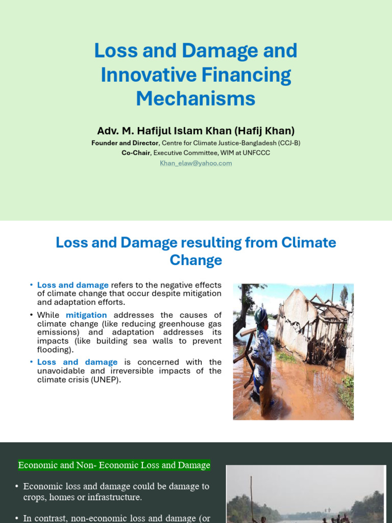 Loss and Damage and Finance | PDF | Environmental Issues | Natural Sciences