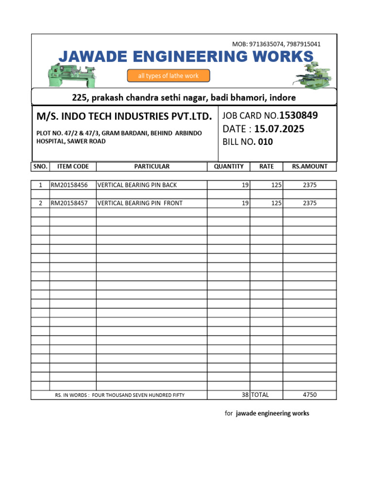 Invoice Bill 1 | PDF