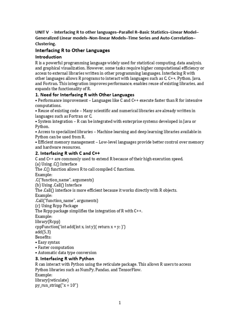UNIT 5 R PRG | PDF | Parallel Computing | Central Processing Unit