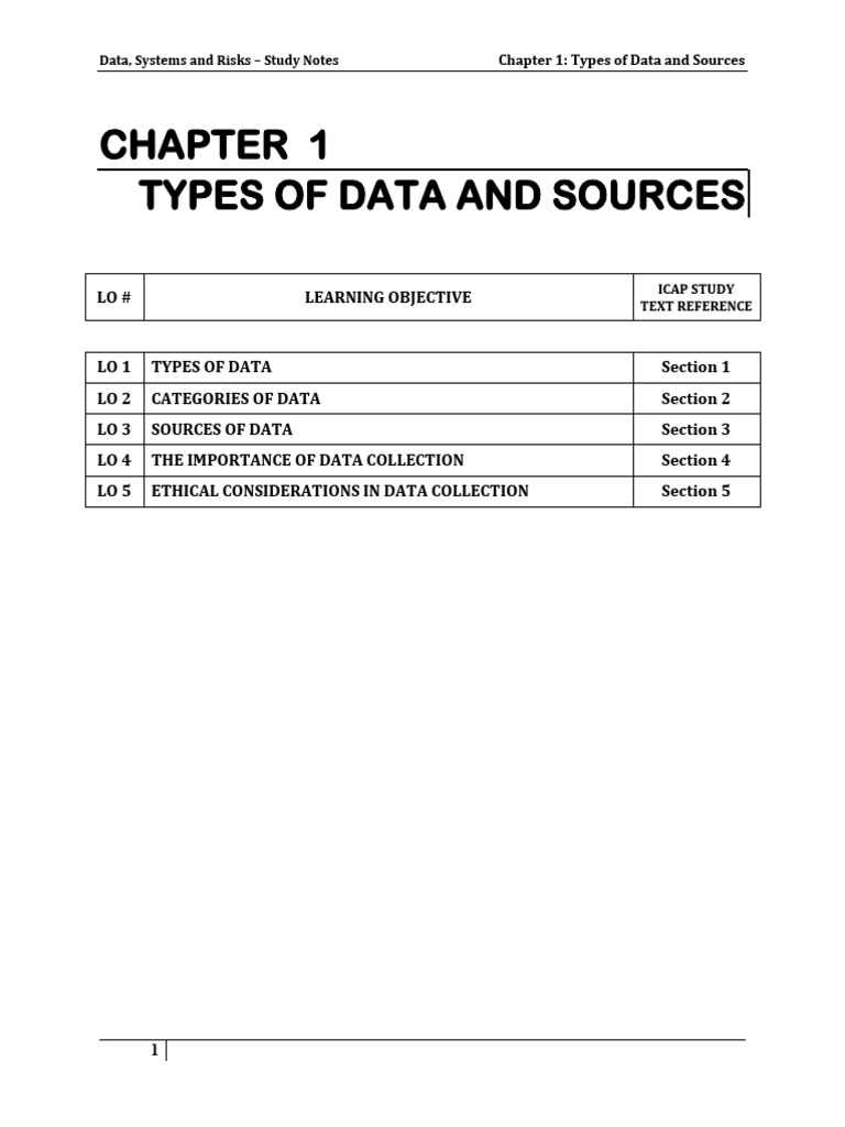 Chapter 1 Types of Data and Sources (Vol - 1) (1) (2) | PDF | Html | Json