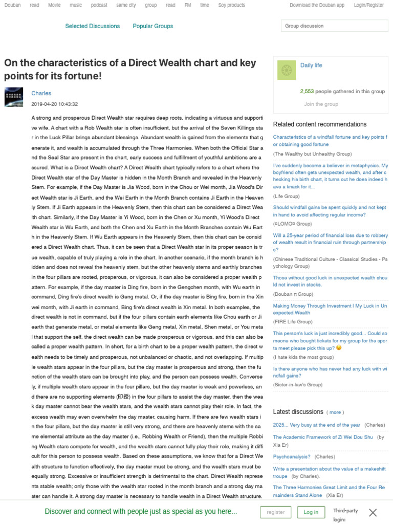 On the Characteristics of a Direct Wealth Chart and Key Points for Its ...
