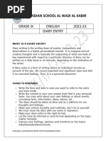 Diary Writing Format and Examples | PDF
